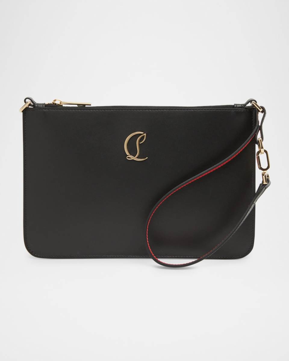Loubi54 Flat Leather Pouch Bag